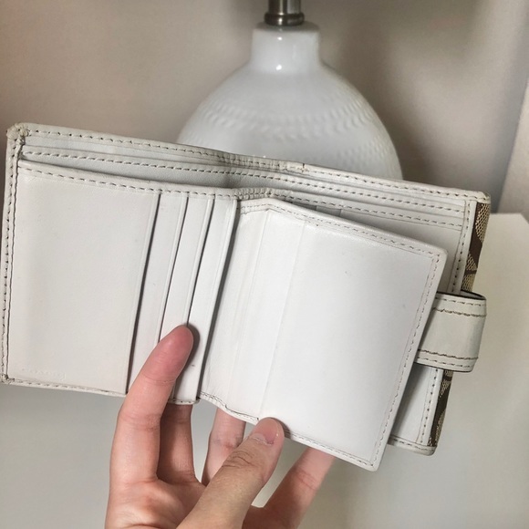 SOLD- Coach multiple fold wallet white - Picture 2 of 5